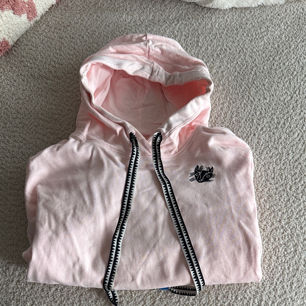 PUMA Light Pink Hooded Sweatshirt with Cat Patch